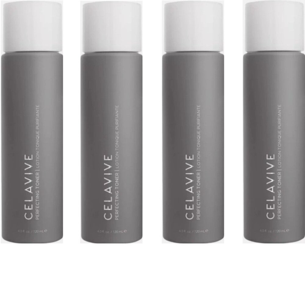 USANA CELAVIVE Perfecting Toner Lotion 4oz EACH Peptide Moisturizer 4PK